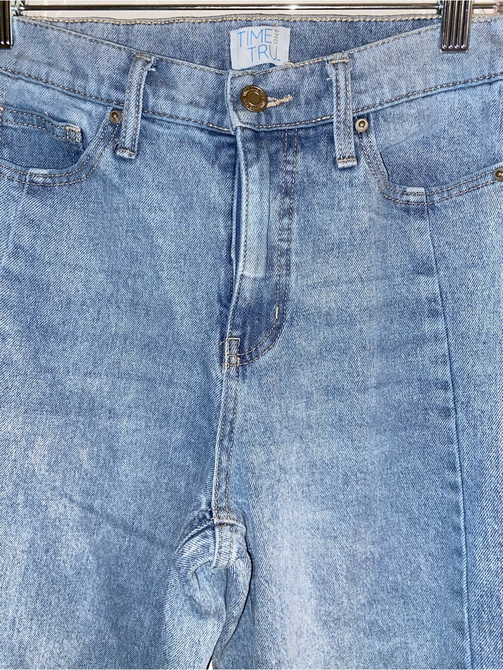 Time and Tru Light Blue High-Rise Barrel Jeans | Size 2 | GUC - Picture 3 of 5